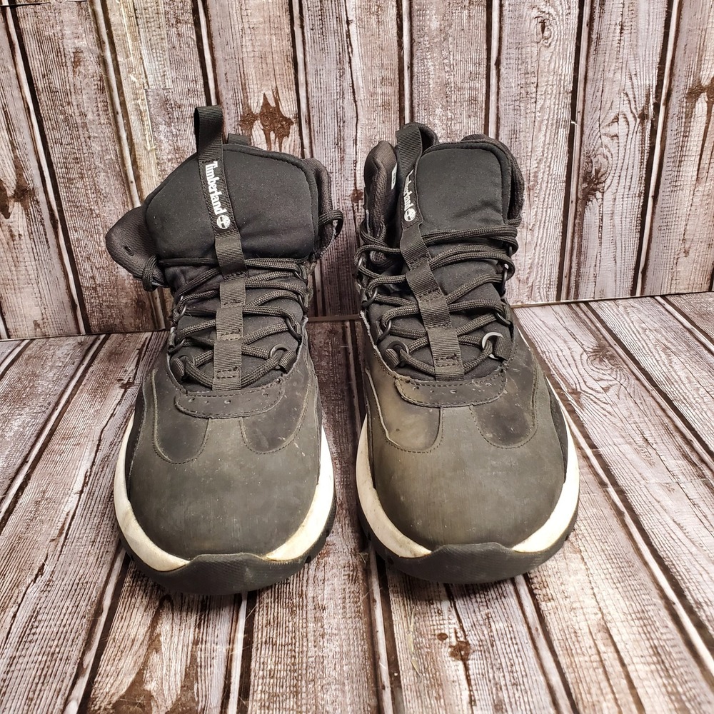 Timberland Mens Boroughs Project Black Nubuck Waterproof Mid Boots A2DTW Size 13 - Picture 4 of 14